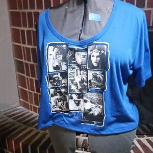 Blue Graphic Women Top